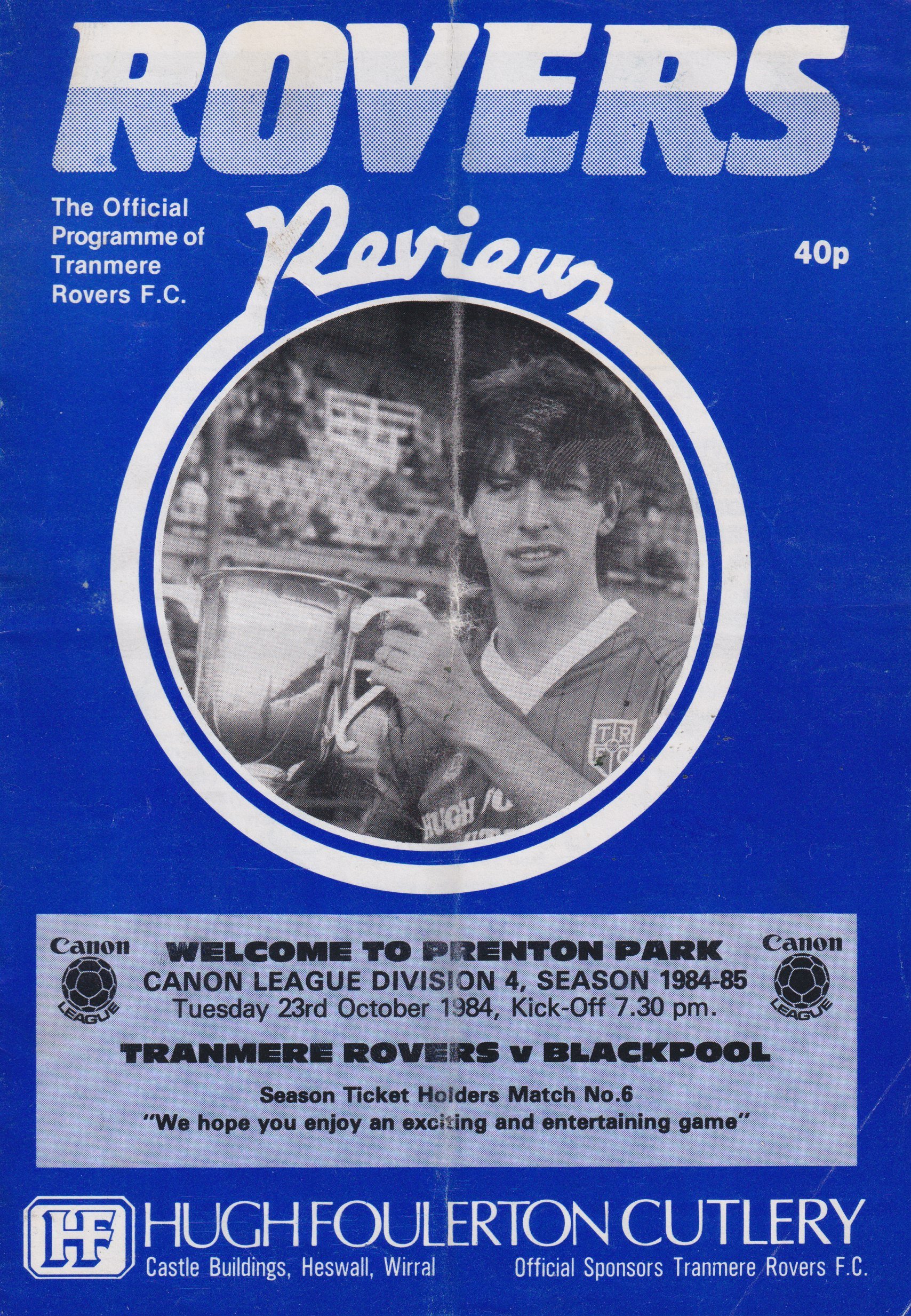 Tranmere Rovers v Blackpool match programme